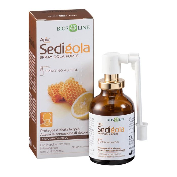 Bios Line  Benessere della Gola Apix Sedigola Spray Gola Analcolico 30 ml