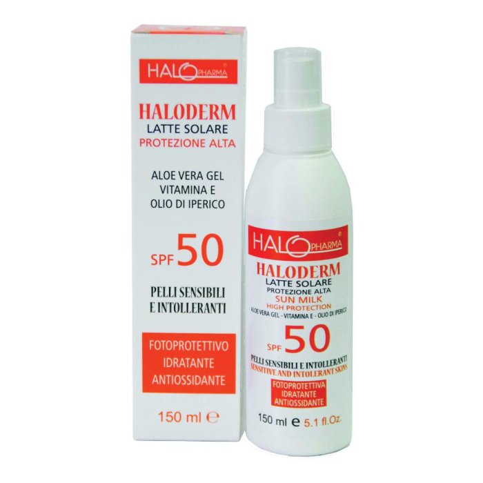 Haloderm latte solare SPF 50 150 ml latte solare alta protezione