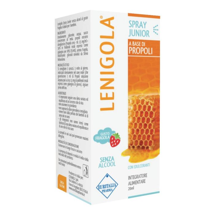Lenigola Gola Spray Junior Senza Alcool Protettivo Propoli 20 ml