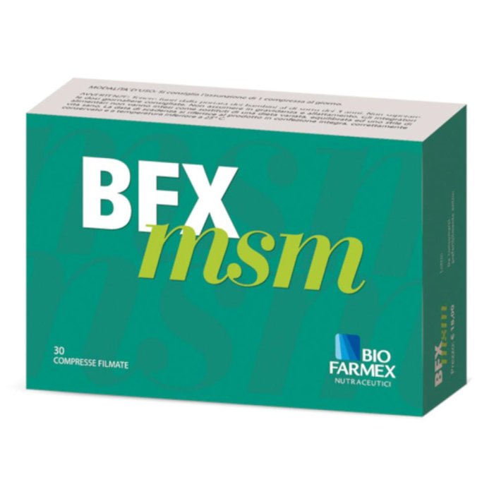 BFX MSM 30 Compresse Integratore di Metilsulfonilmetano per Articolazioni e Cartilagini