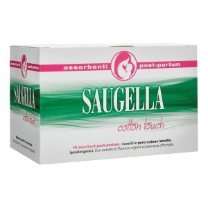 Saugella  Verde Saugella Cotton Touch Assorbenti Post Partum 10 Pezzi