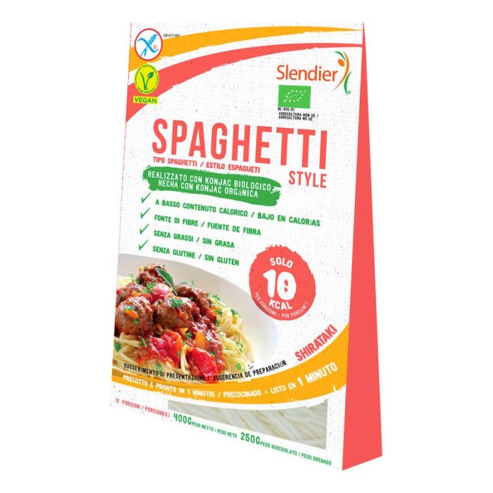 Slendier Alimenti Dietetici e senza Glutine Shirataki Spaghetti BIO 250 g