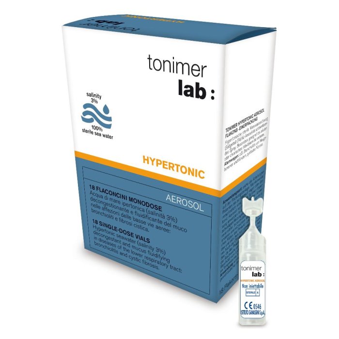 Tonimer Lab Hypertonic Soluzione Aerosol 18 Fiale 3 ml