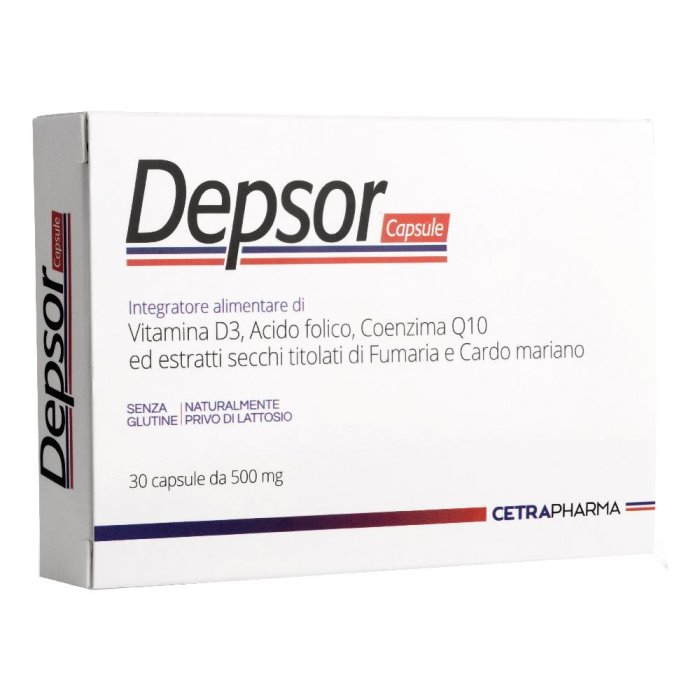 Depsor 30 capsule 500 mg - integratore con estratti vegetali