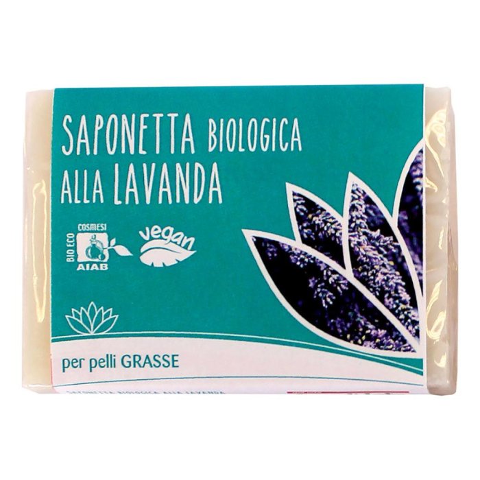 Fior Di Loto Saponetta Biologica Alla Lavanda Pelli Grasse 100 g
