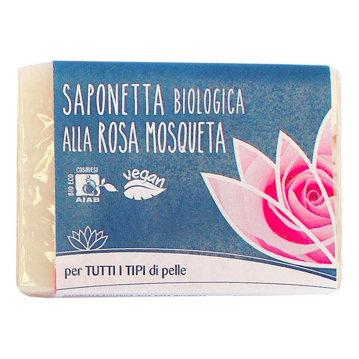 Fior Di Loto Saponetta Biologica Alla Rosa Mosqueta Tutti I Tipi Di Pelle 100 g