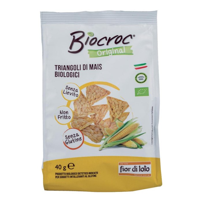 Biocroc triangoli di mais bio snack croccante di mais biologico