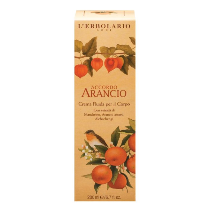 L'Erbolario Accordo Arancio Crema Fluida Corpo 200 ml