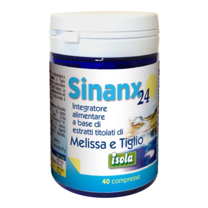 Sinanx 24 40 Compresse – Integratore Alimentare Sinanx per Ansia, Stress e Rilassamento, Formula Giorno e Notte