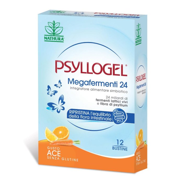 Psyllogel Megafermenti 24 Gusto ACE Integratore Alimentare 12 bustine