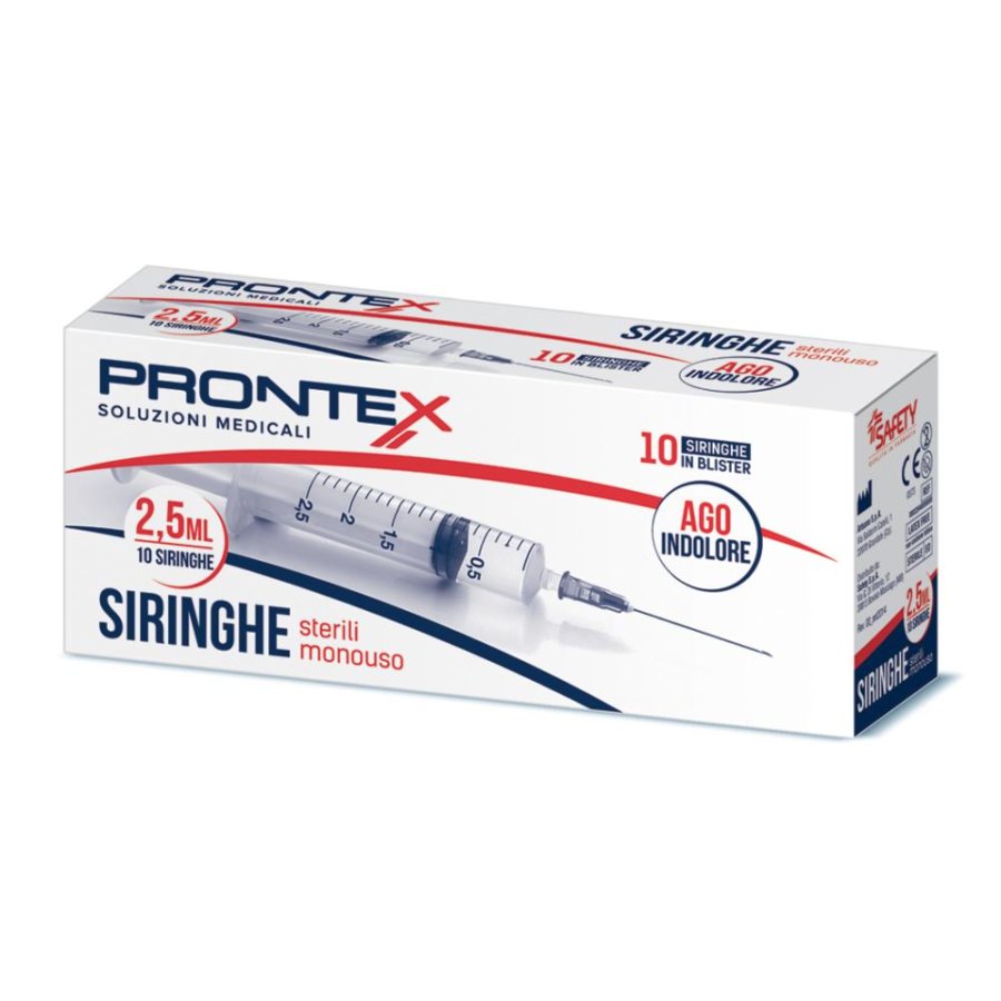 Prontex Siringhe Sterili Monouso 2,5ml 10 Siringhe Prontex Siringhe Sterili Monouso 2,5ml 10 Siringhe