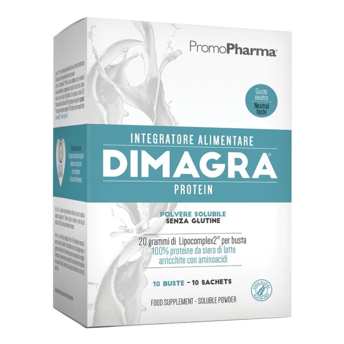 Promopharma Dimagra Protein Gusto Neutro 10 Bustine