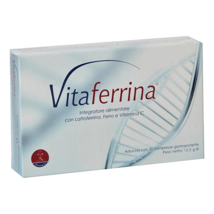 Zetemia Integrazione Alimentare Vitaferrina con Ferro e Vitamina C 20 Compresse