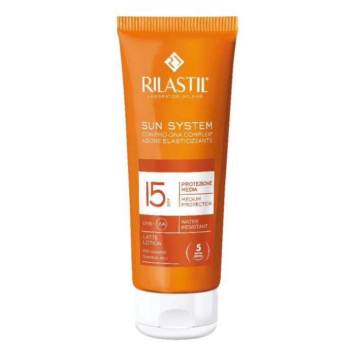 Rilastil  Sun System PPT SPF15 Latte Viso Corpo Protezione Solare Media