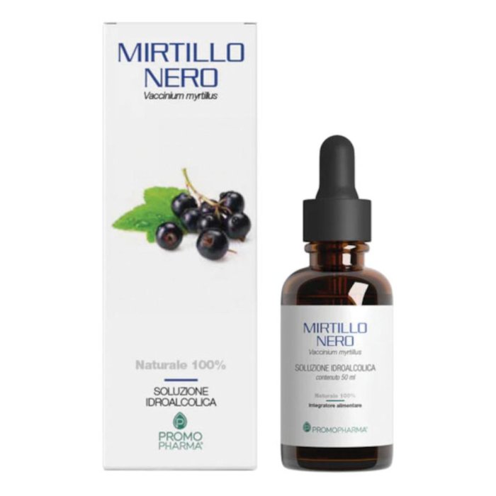 Integratore al Mirtillo Nero in Gocce 50 ml – Estratto Naturale per Circolazione e Benessere di Occhi e Gambe