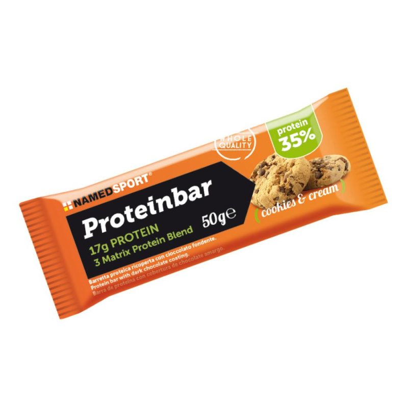 Crunchy Proteinbar Cookies and Cream Barretta Proteica Croccante Gusto Biscotto 1 Pezzo