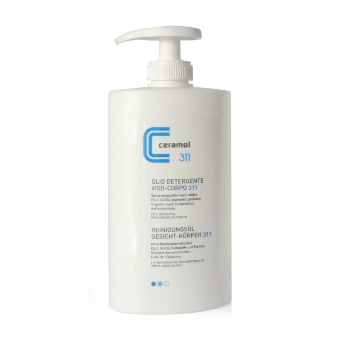 Ceramol 311 olio detergente viso-corpo 400 ml detergente delicato per pelli sensibili