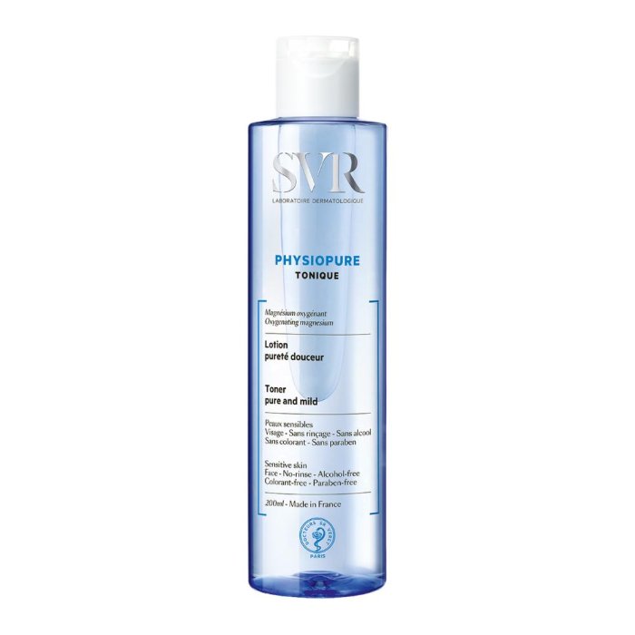 SVR Physiopure Tonico Viso 200 ml Lozione Detergente e Addolcente per Pelle Sensibile
