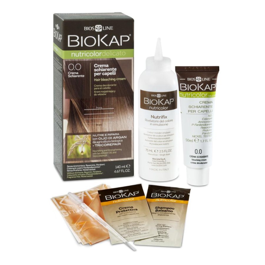 Bios Line BioKap Nutricolor - Tinta Delicato Colore 0,0 Crema Schiarente 140 ml Bios Line BioKap Nutricolor - Tinta Delicato Colore 0,0 Crema Schiarente 140 ml