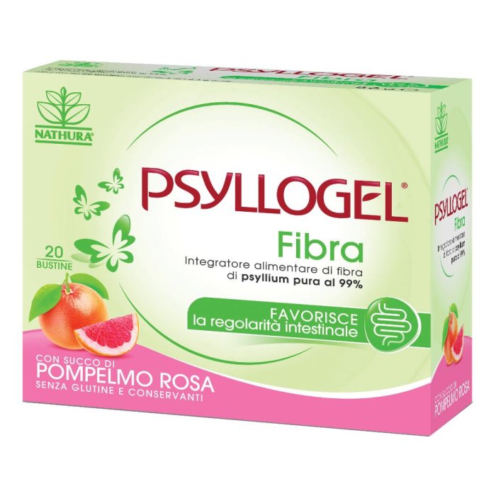 Nathura  Intestino Sano Psyllogel Fibra Integratore 20 Buste Pompelmo Rosa