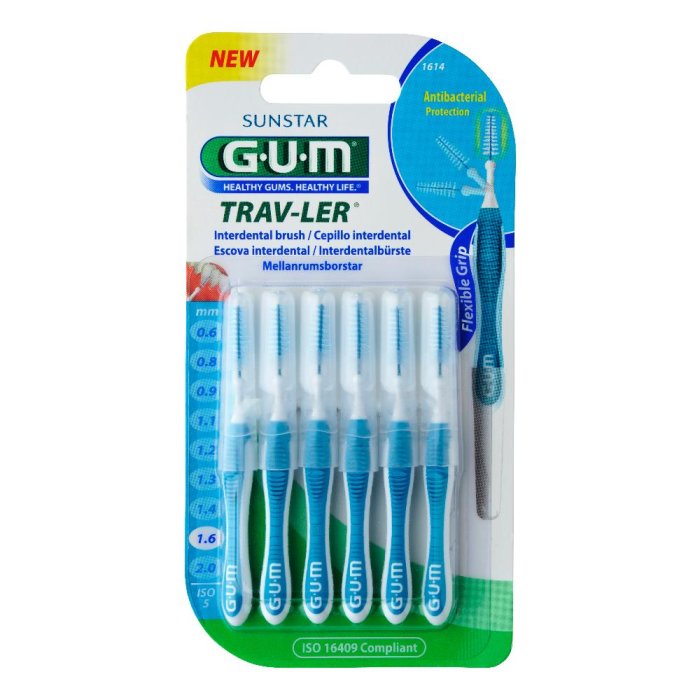 Gum Trav-Ler 1614 1.6mmScovolino da Viaggio 6 pezzi