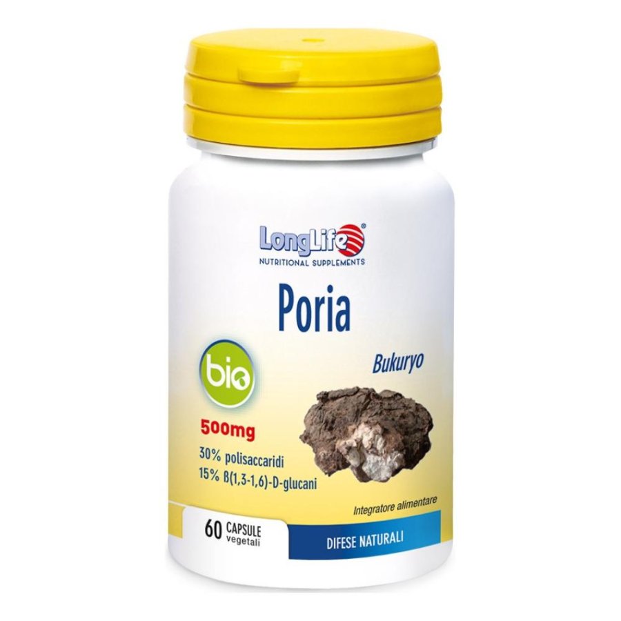 LongLife Poria Bio 60 capsule - integratore a base di Poria cocos per funzionalita renale ed equilibrio idrico LongLife Poria Bio 60 capsule - integratore a base di Poria cocos per funzionalita renale ed equilibrio idrico
