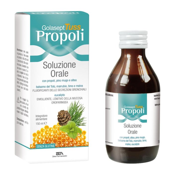 Zeta Farmaceutici Golasept Tuss - Propoli Soluzione Orale Adulti 150 ml