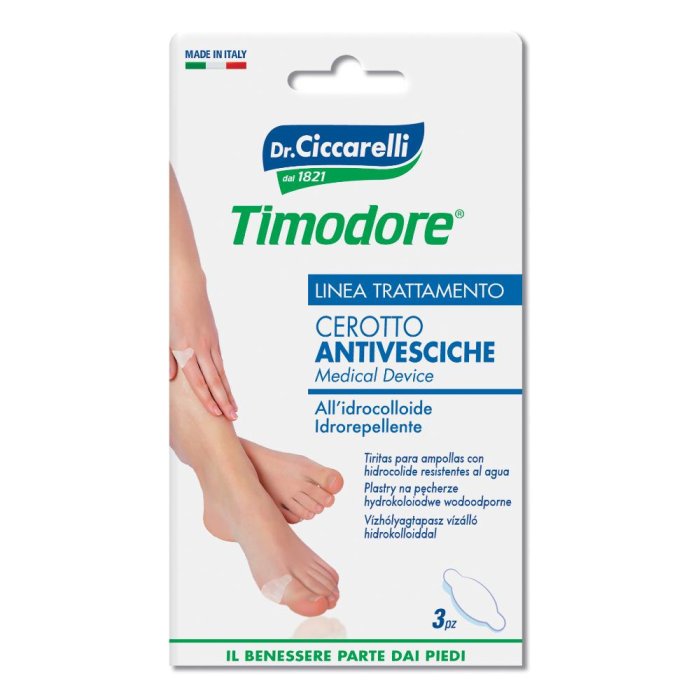 Ciccarelli Salute e Benessere dei Piedi Timodore Cerotto Antivesciche Dispositivo Medico Blister con. 3 pezzi