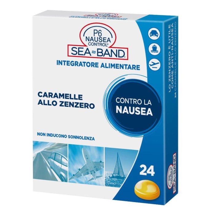 Seaband P6 Nausea Control Caramelle Allo Zenzero Integratore 24 Caramelle