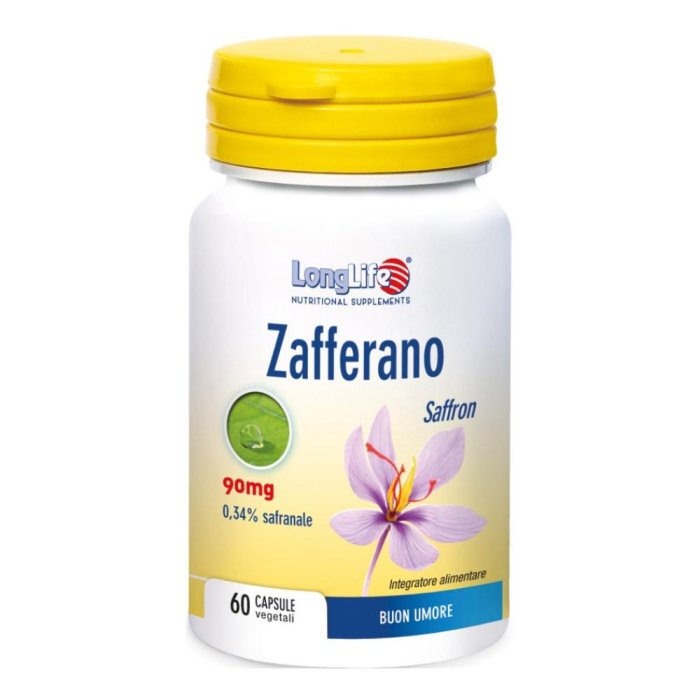 LongLife Zafferano Integratore Alimentare in Capsule 60 pz – Benessere dell’Umore e Supporto Mentale
