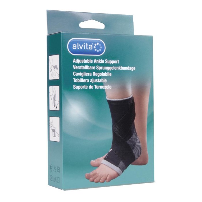 Alvita Cavigliera Regolabile Colore Nero Taglia 2 (22-24 cm)