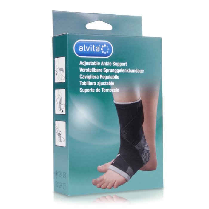 Alvita Cavigliera Regolabile Colore Nero Taglia 3 (24-26 cm)