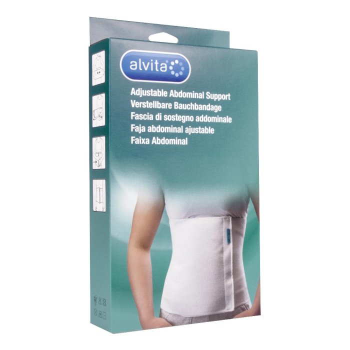 Alvita Fascia Di Sostegno Addominale Colore Bianco Taglia 2 (95-110 cm)