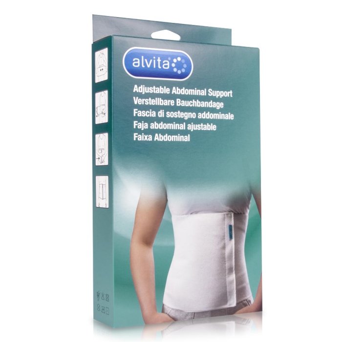 Alvita Fascia Di Sostegno Addominale Colore Bianco Taglia 3 (110-130 cm)