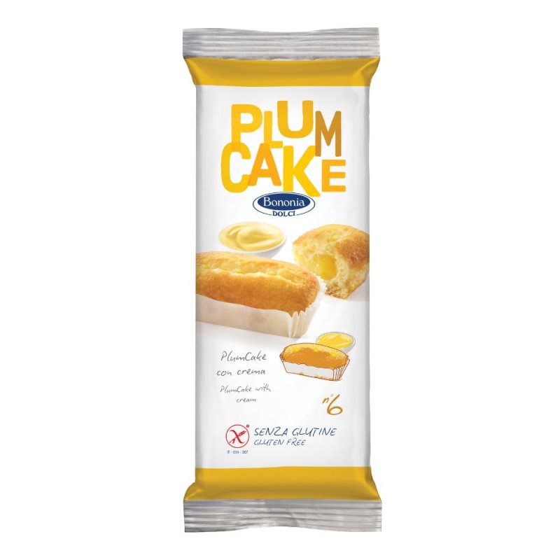 Dino Corsini Bononia Alimenti senza Glutine Plumcake alla Crema 6 x 45 g