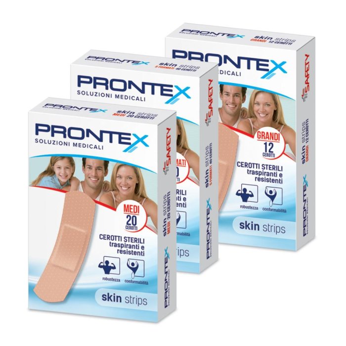 Safety Cerotto Prontex Skin Strips Formato Medio Astuccio 20 Pezzi
