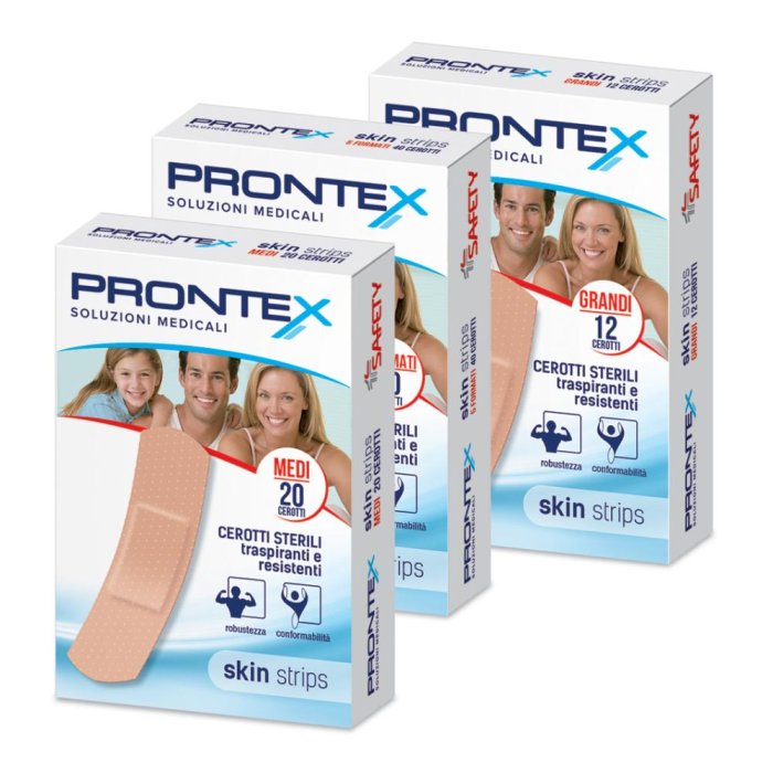 Safety Cerotto Prontex Skin Strips Formato Grande Astuccio 12 Pezzi