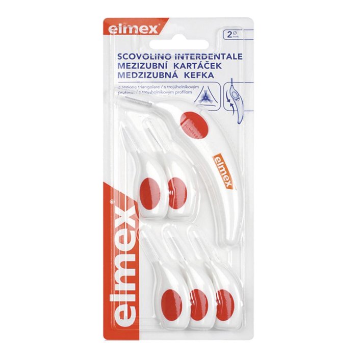 Elmex Interdental Scovolino Interdentale 2 Mm 6 Testine + Manico