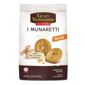 Le Veneziane munaretti 300 g biscotti senza glutine al gusto tradizionale