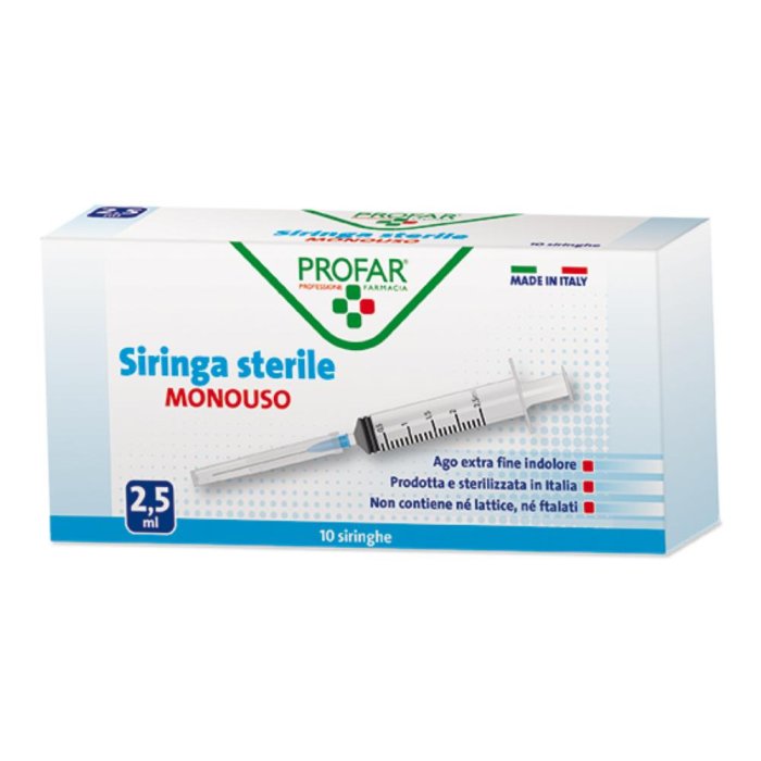 Profar Siringa Monouso Sterile da 2.5ml 10 Pezzi