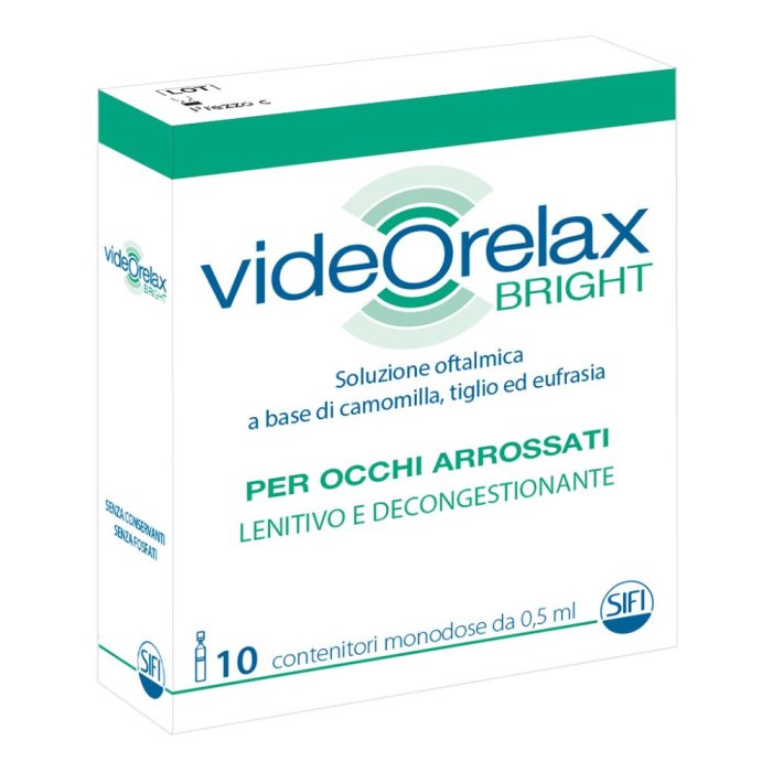 Sifi Videorelax Bright Lenitivo Occhi Arrossati 0,5ml 10pz Scad 08/2019