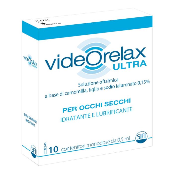 Sifi Videorelax Ultra Soluzione Oftalmica Occhi Secchi 0,5ml 10pz Scad 08/2019