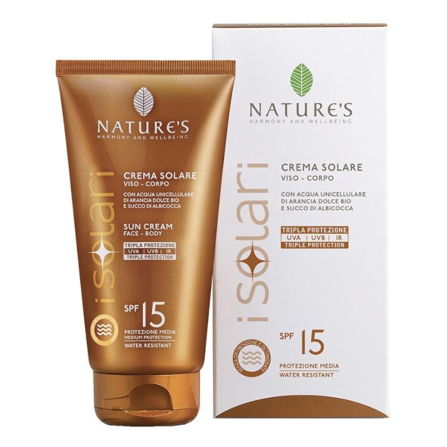Natureâ€™s Solari crema SPF 15 - crema solare viso e corpo a protezione media