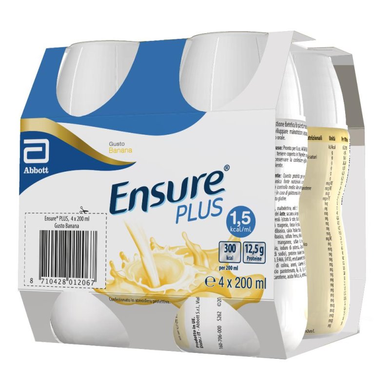 Abbott  Nutrizione Domiciliare Ensure Plus Integrazione 4x200 ml Banana