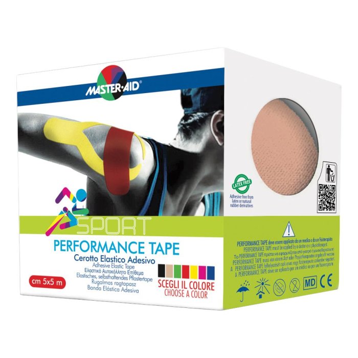 Master-Aid Performance Tape Cerotto Elastico Adesivo Taping Beige 5cm x 5m