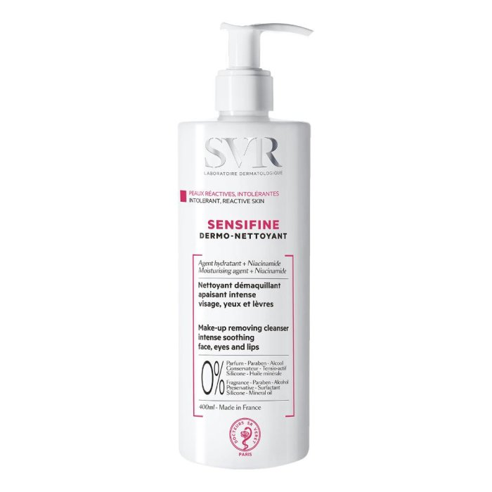 SVR Sensifine - Dermo-Nettoyant Latte Detergente Viso Occhi Labbra 400 ml