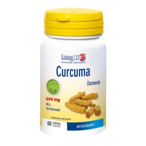 LongLife Curcuma 60 Capsule Integratore di Curcuma ad Alto Assorbimento per Benessere Articolare e Digestivo