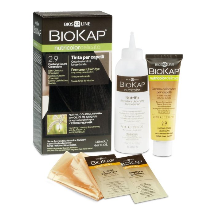 Biokap Nutricolor Delicato Tinta per Capelli 5.0 Castano Chiaro con Ingredienti Naturali