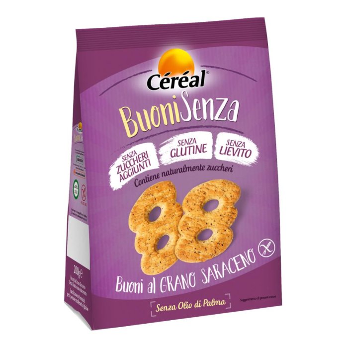 Cereal Buoni Senza - Biscotti al Grano Saraceno Senza Glutine 200g
