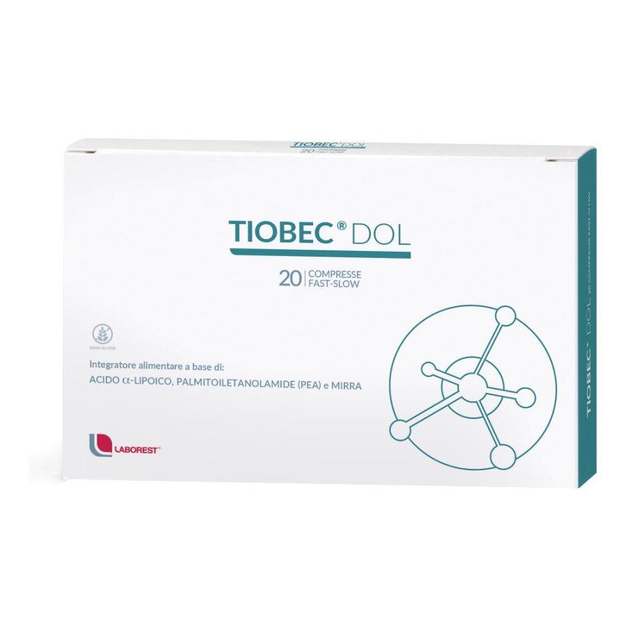 Tiobec Dol 20 compresse Fast-Slow per lo stress ossidativo a base di Acido a-Lipoico - Laborest
